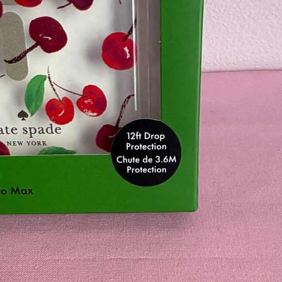 Kate Spade Cherry Design iPhone 16 Pro Max Case NWT - Picture 3 of 5